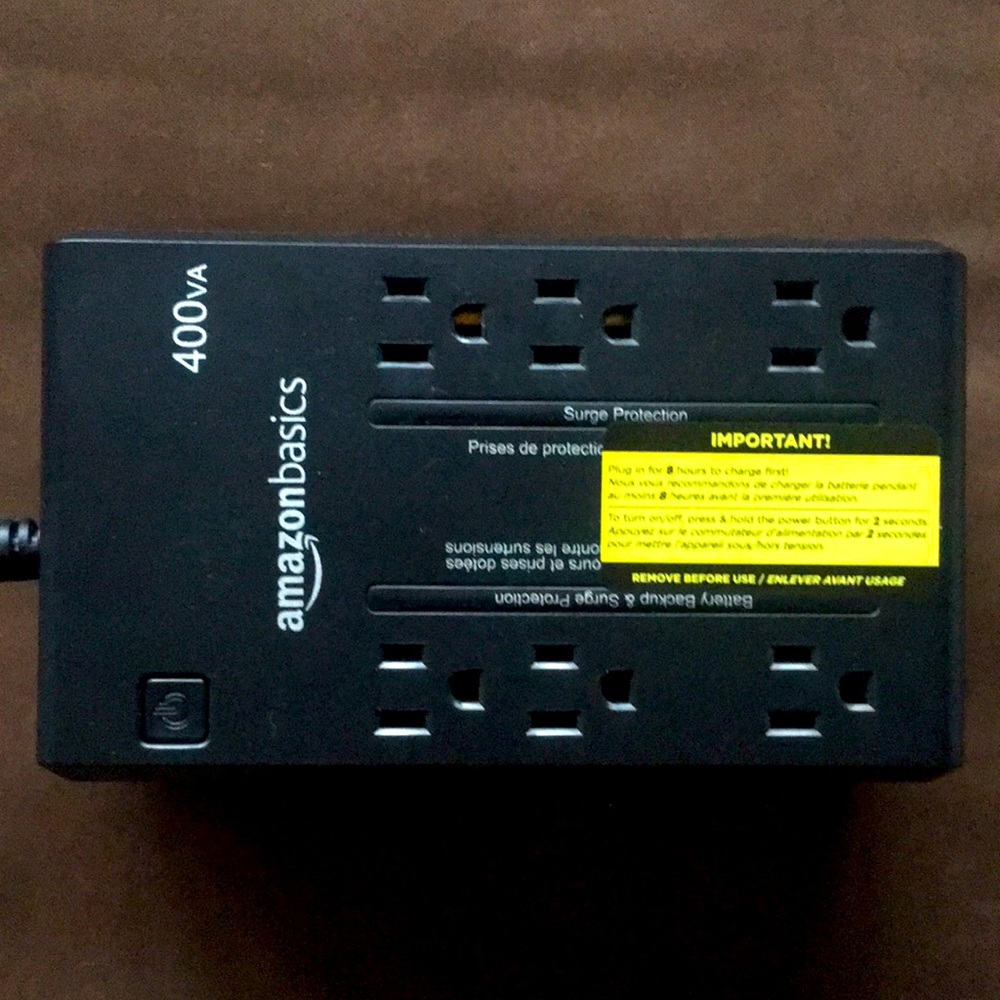 Amazon Basics Standby UPS Battery Backup Surge Protector 400VA 255W